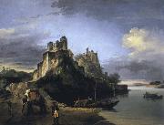 unknow artist A View of the West Side of the Fortress of Chunargarh on the Ganges painting